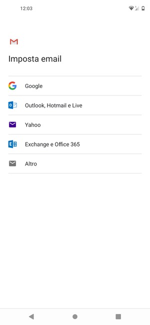 Seleziona Outlook, Hotmail e Live