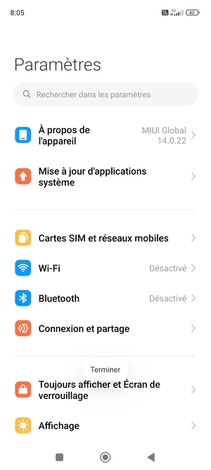 Sélectionnez Cartes SIM et réseaux mobiles