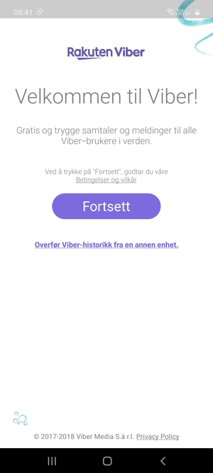 Applikasjonen er klar til bruk