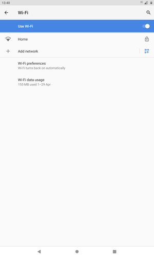 Select the wireless network you want to connect to