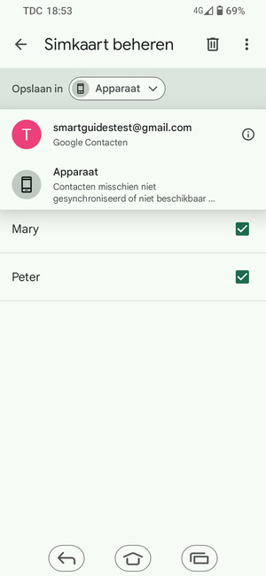 Selecteer uw Google-account