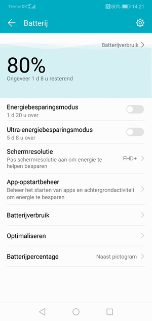 Schakel Energiebesparingsmodus in
