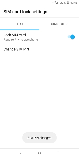 Your SIM PIN has been changed