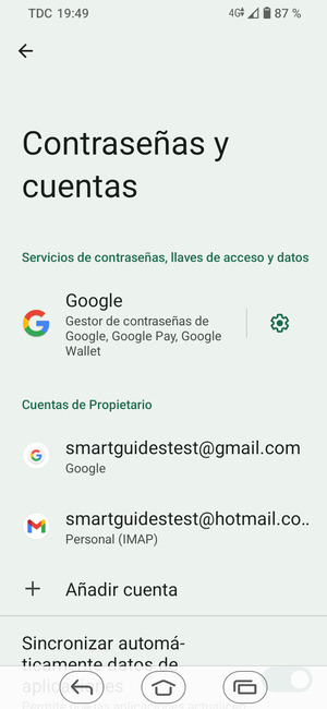 Seleccione su cuenta Google