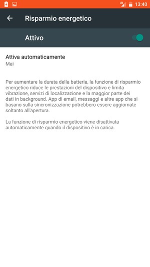 Attiva Risparmio energetico