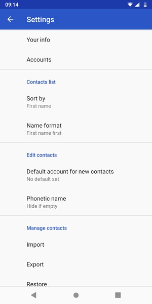 Scroll to and select Import