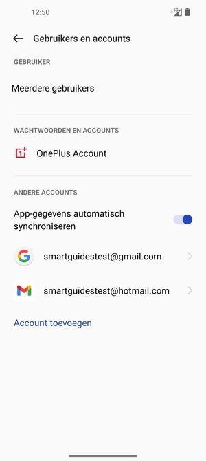 Selecteer uw Google-account