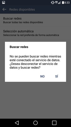 Seleccione SÍ