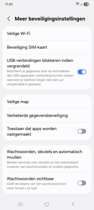 Selecteer Beveiliging SIM-kaart