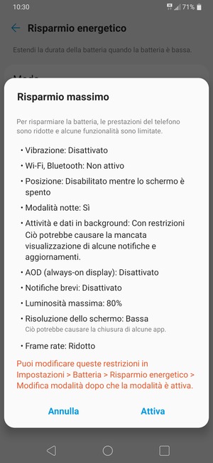 Seleziona Attiva