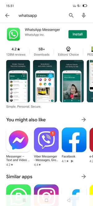 Select the app