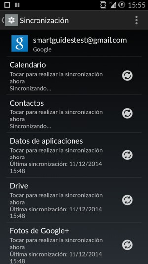 Su información será sincronizada