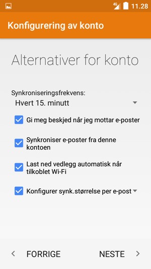 Velg NESTE