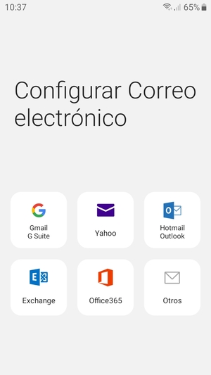 Seleccione Hotmail Outlook