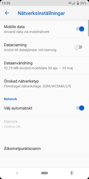 Stäng av Välj automatiskt