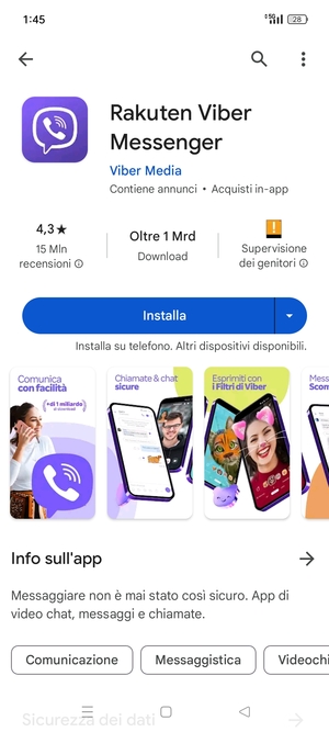 Seleziona Installa