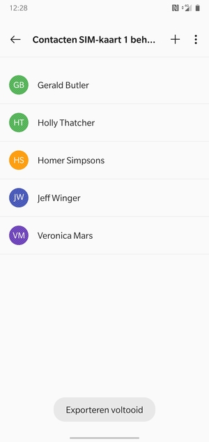Uw contactpersonen worden opgeslagen naar uw Google-account en naar uw telefoon de volgende keer dat Google gesynchroniseerd wordt.