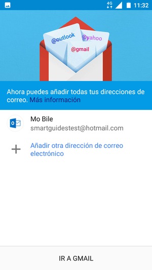 Seleccione IR A GMAIL