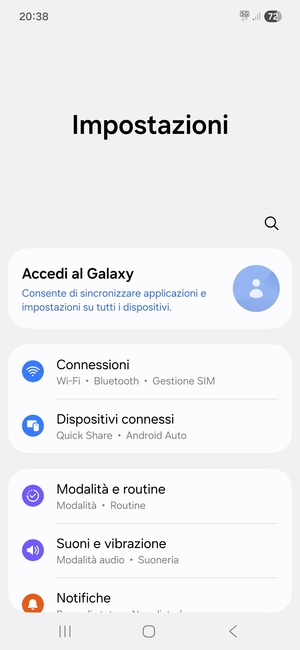 Seleziona Connessioni