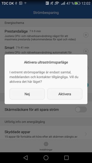 Välj Aktivera