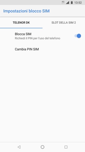 Seleziona Public e Cambia PIN SIM