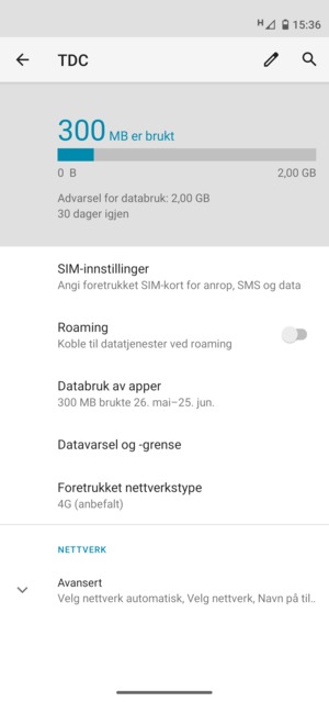 Velg Avansert