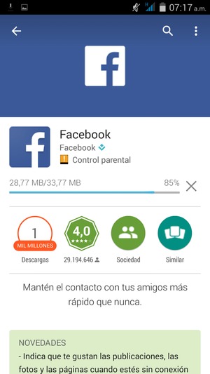 Espere a que finalice la descarga
