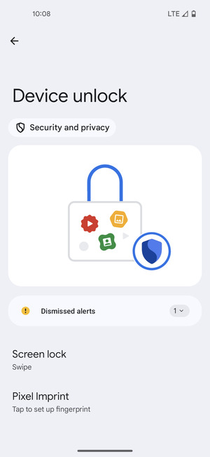 Select Screen lock