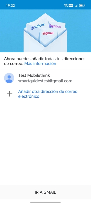 Seleccione IR A GMAIL