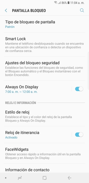 El teléfono ha sido asegurado con un bloqueo de pantalla