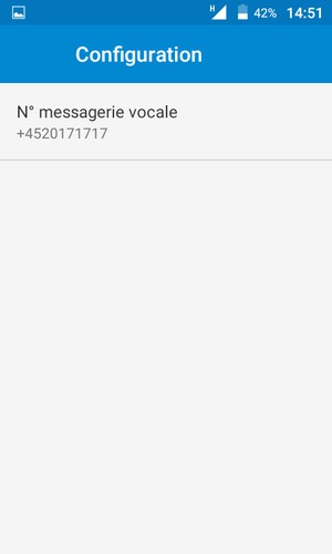 Sélectionnez Nº messagerie vocale