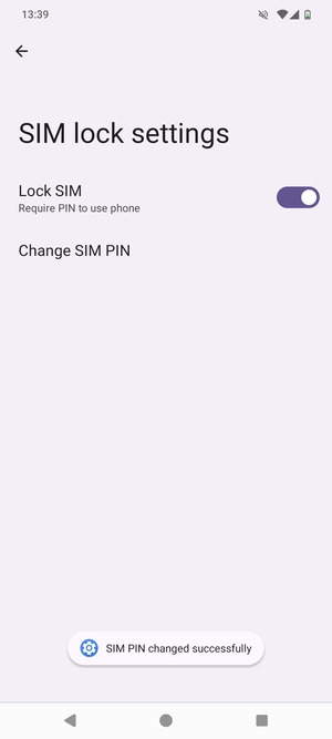 Your SIM PIN has been changed