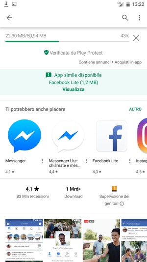 Attendi il completamento del processo di installazione