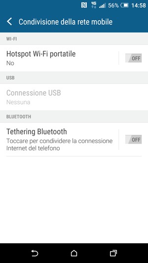 Seleziona Hotspot Wi-Fi portatile