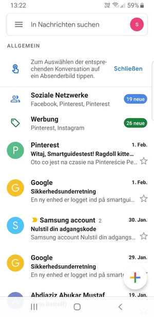 Ihr Gmail Konto ist einsatzbereit