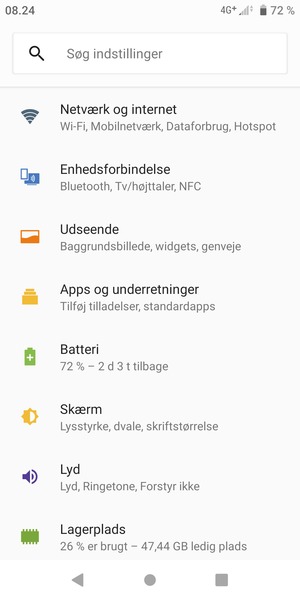 Vælg Netværk og internet