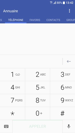 Appuyez longuement sur le numéro 1