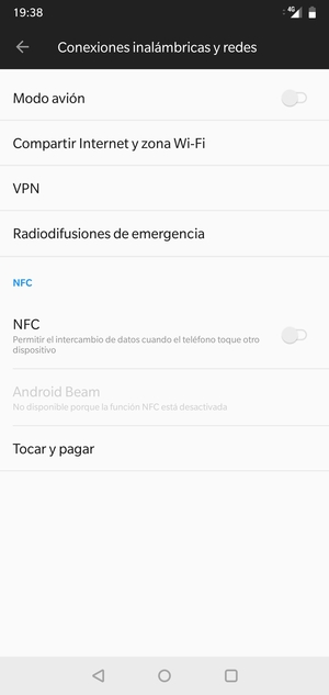 Seleccione Compartir Internet y zona Wi-Fi