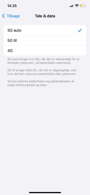 Vælg 4G