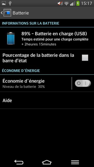 Faites défiler et sélectionnez Économie d'énergie