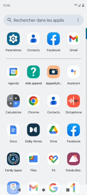 Sélectionnez Contacts