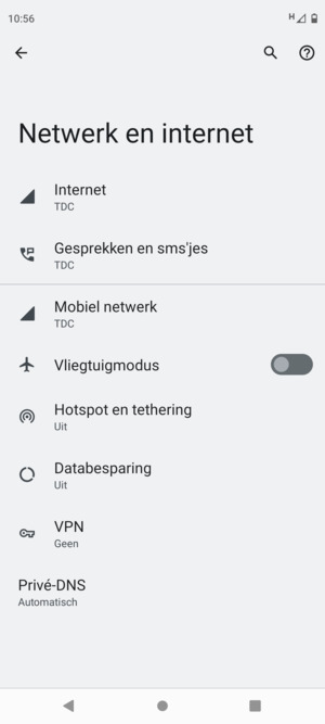 Selecteer Mobiel netwerk