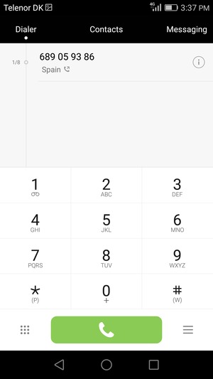 Press and hold the number 1