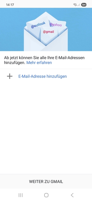 Wählen Sie E-Mail-Adresse hinzufügen