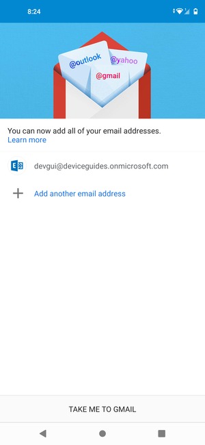 Select TAKE ME TO GMAIL