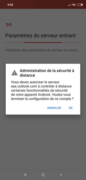 Sélectionnez OK
