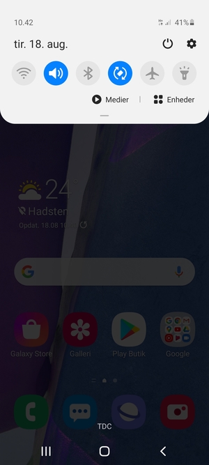 Aktiver topmenuen igen