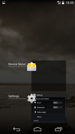 Swipe apps to the right to close them