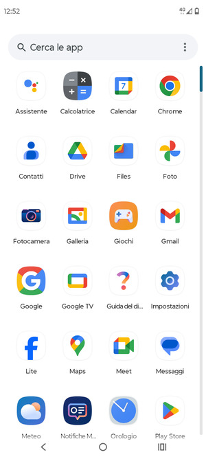 Seleziona Impostazioni