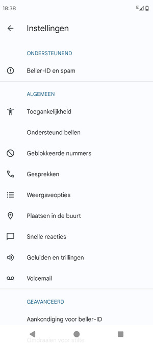 Selecteer Voicemail